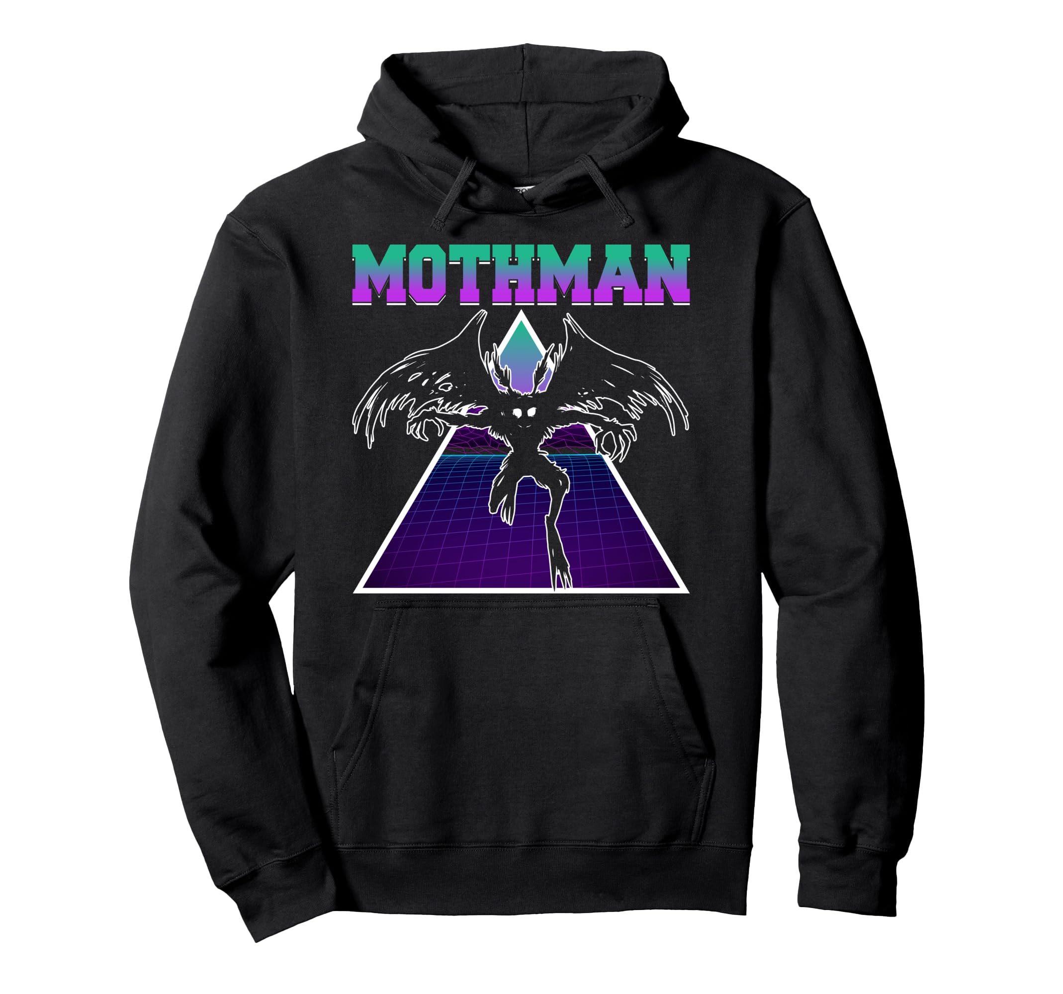 Vaporwave Aesthetic Mothman Cryptozoology Hoodie - Unique Graphic Unisex - T-Shirt, Sweatshirt, Hoodie
