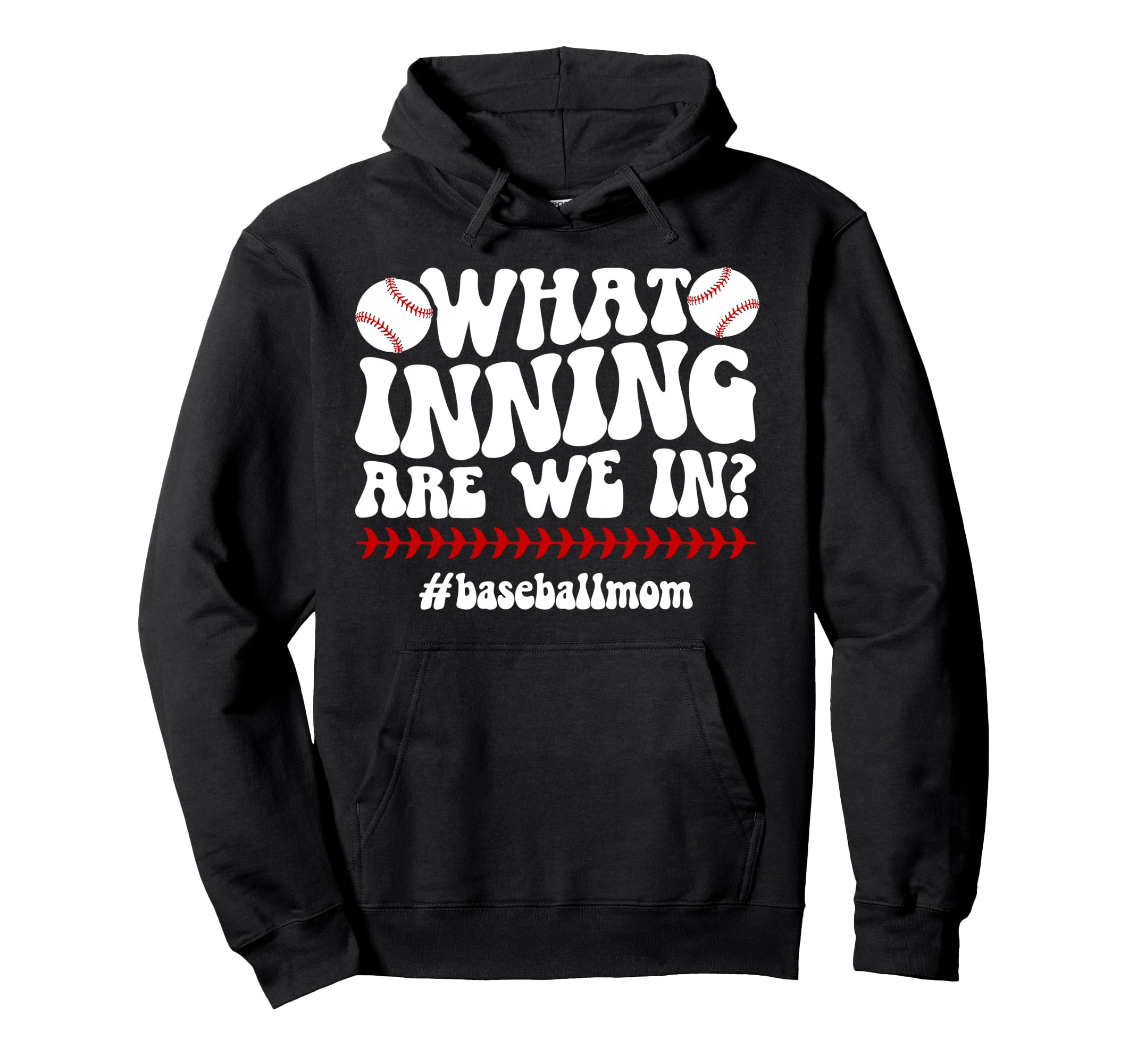 Baseball Mom Baseball Player Mom Groovy Hoodie - Novelty Apparel Men Women - T-Shirt, Sweatshirt, Hoodie