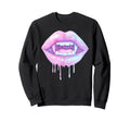 Pastel Goth Vampire Lips Dripping Y2K Sweatshirt - Novelty Apparel Unisex - T-Shirt, Sweatshirt, Hoodie