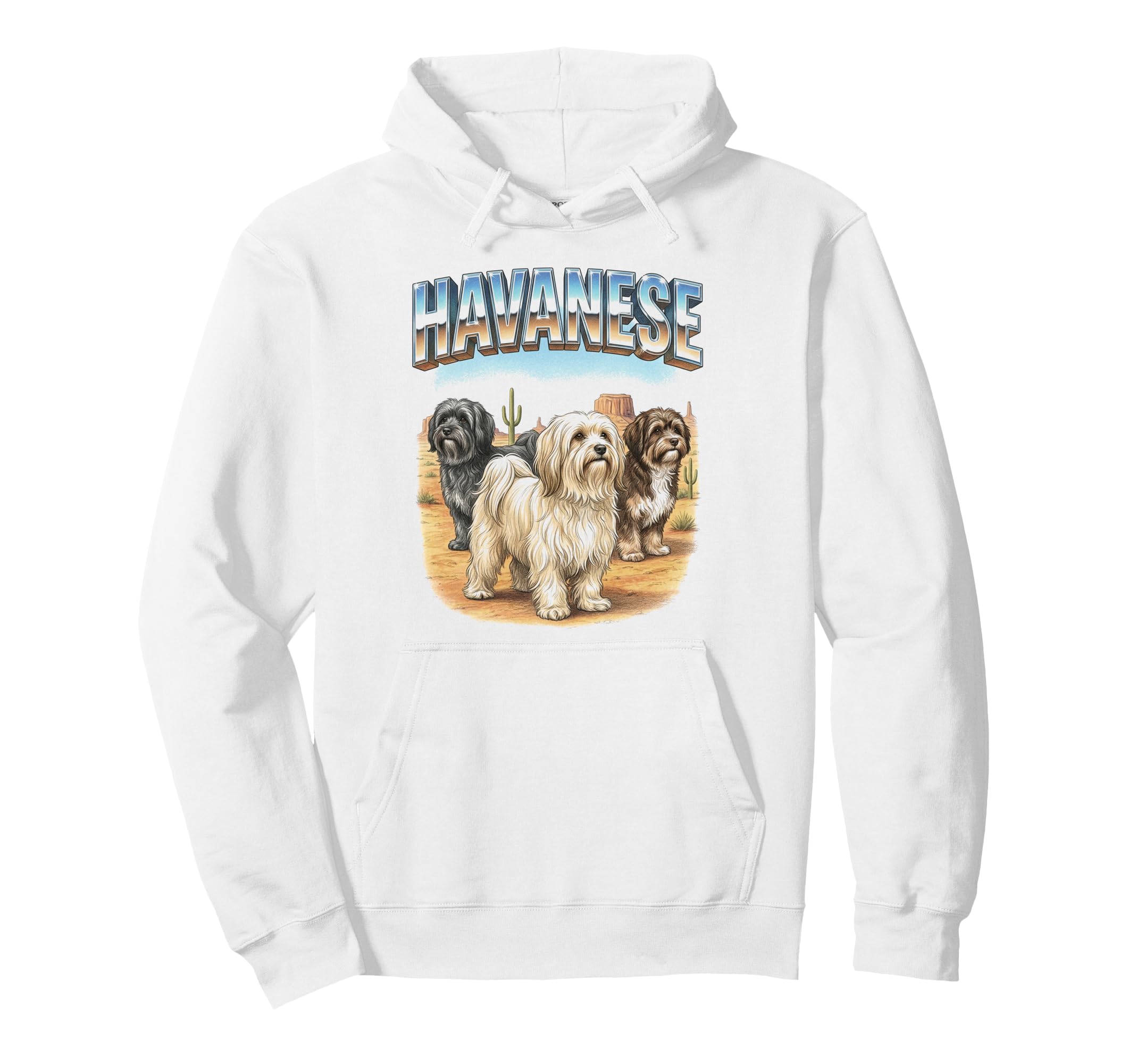 Havanese 90S Dog Lover 80S Havanese Hoodie - Custom Art Print for Adults - T-Shirt, Sweatshirt, Hoodie