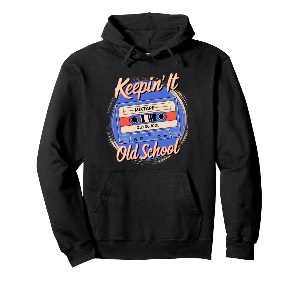 Old School Hip Hop 80S 90S Cassette Hoodie - Unique Graphic for Adults - T-Shirt, Sweatshirt, Hoodie