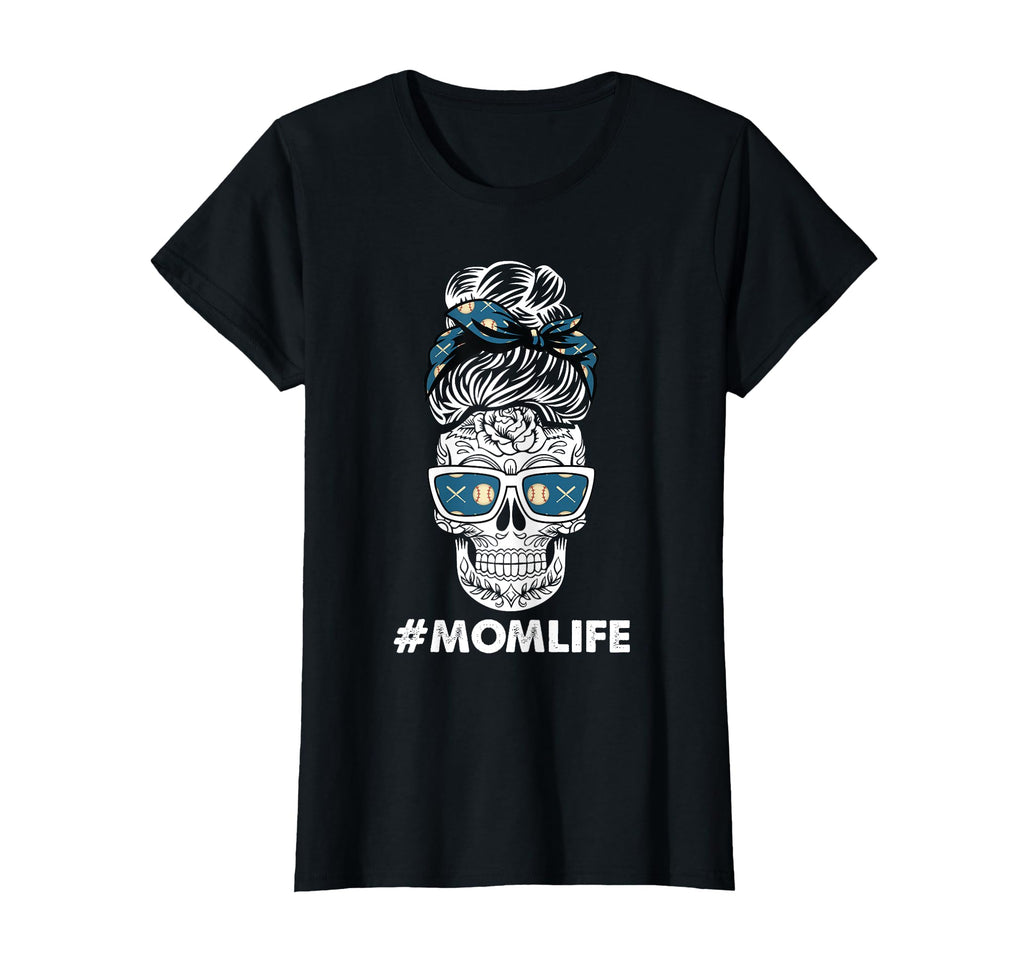 Baseball Mom Life Dia De Los Muertos T-Shirt - Novelty Apparel for Adults - T-Shirt, Sweatshirt, Hoodie