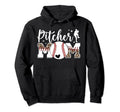 Baseball Pitcher Mom Leopard Mom Hoodie - Casual Everyday Wear Men Women - T-Shirt, Sweatshirt, Hoodie