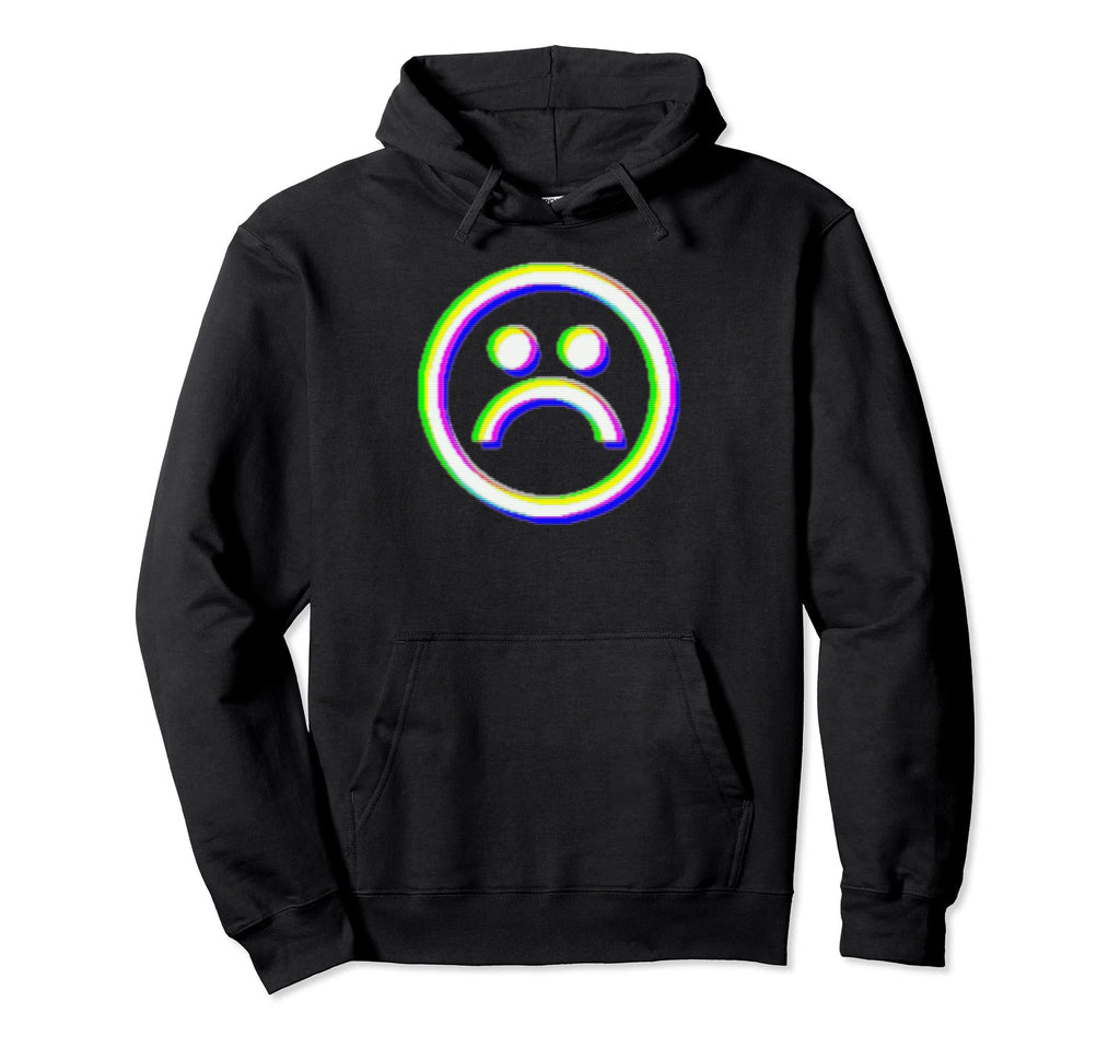 90S Sadboi Sad Face Glitch Hoodie - Trendy Graphic Men Women - T-Shirt, Sweatshirt, Hoodie