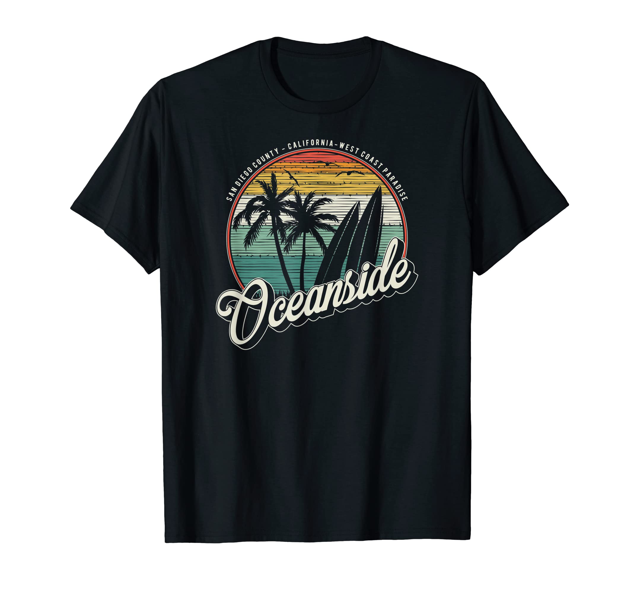 Oceanside San Diego County California T-Shirt - Unique Graphic for Adults - T-Shirt, Sweatshirt, Hoodie