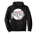 Papa Proud Baseball Papa Baseball Hoodie - Novelty Apparel for Adults - T-Shirt, Sweatshirt, Hoodie