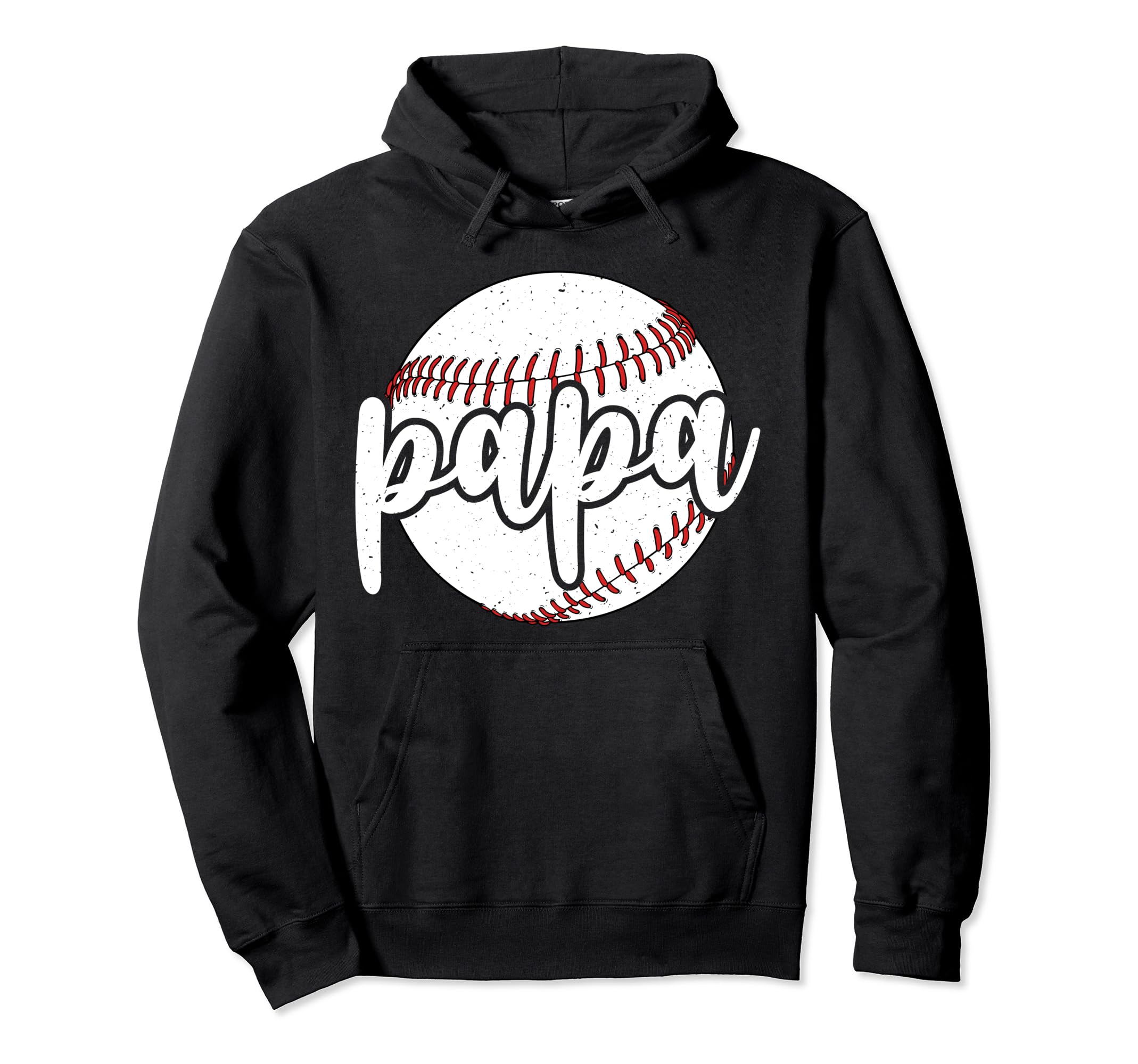 Papa Proud Baseball Papa Baseball Hoodie - Novelty Apparel for Adults - T-Shirt, Sweatshirt, Hoodie