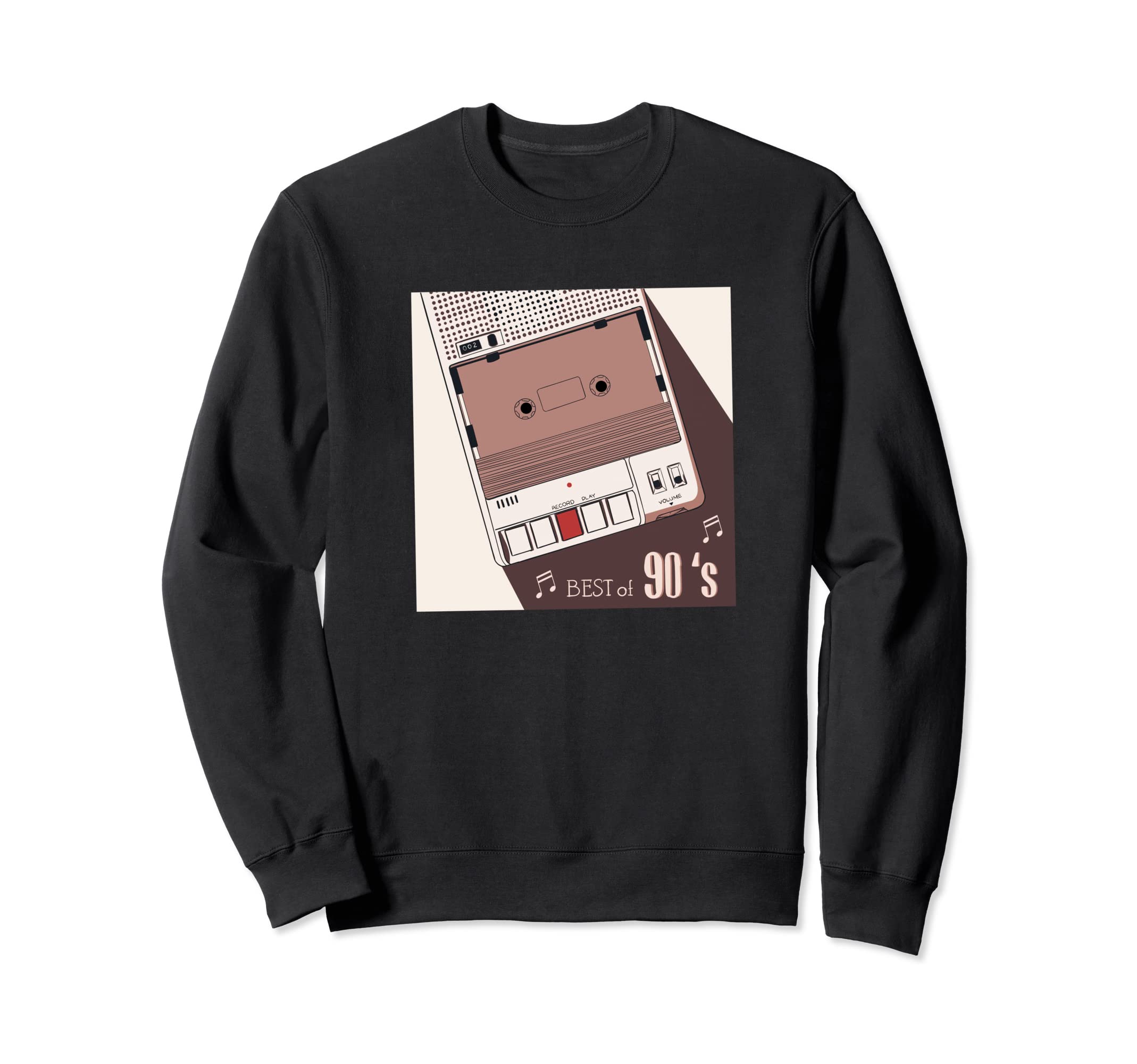 Nostalgic 90S Aesthetic Cassette Player Sweatshirt - Trendy Graphic Unisex - T-Shirt, Sweatshirt, Hoodie