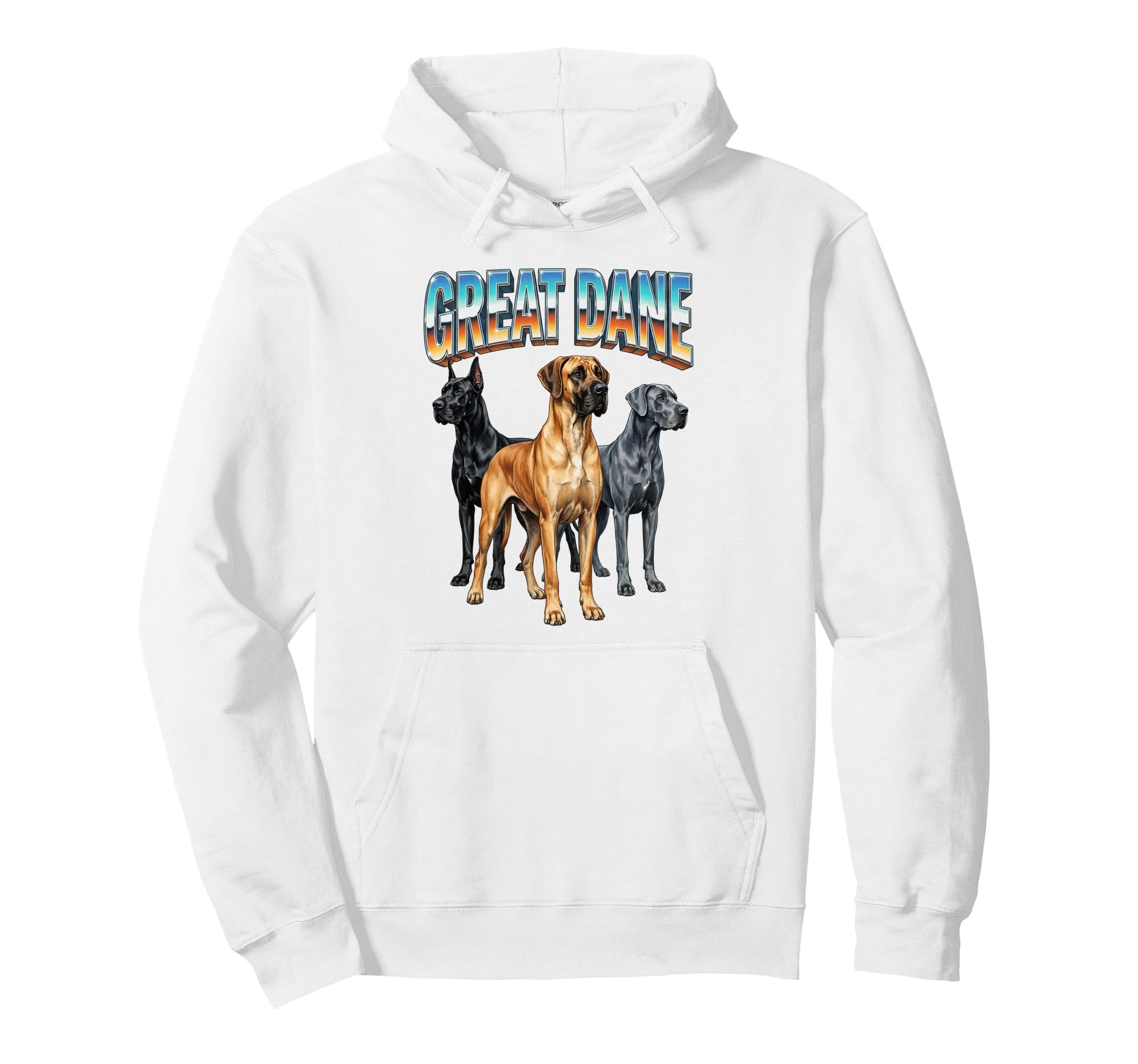 Great Dane 90S Dog Lover 80S Great Dane Hoodie - Aesthetic Graphic Unisex - T-Shirt, Sweatshirt, Hoodie