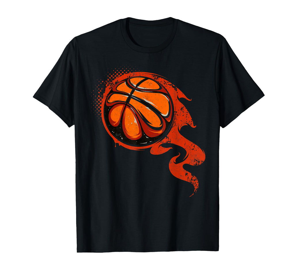 Basketball Ball Fire Basketball T-Shirt - Minimalist Print for Adults - T-Shirt, Sweatshirt, Hoodie
