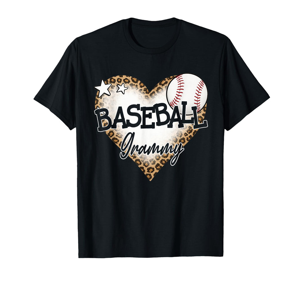 Baseball Grammy Leopard Heart T-Shirt - Fun Novelty Design for Adults - T-Shirt, Sweatshirt, Hoodie