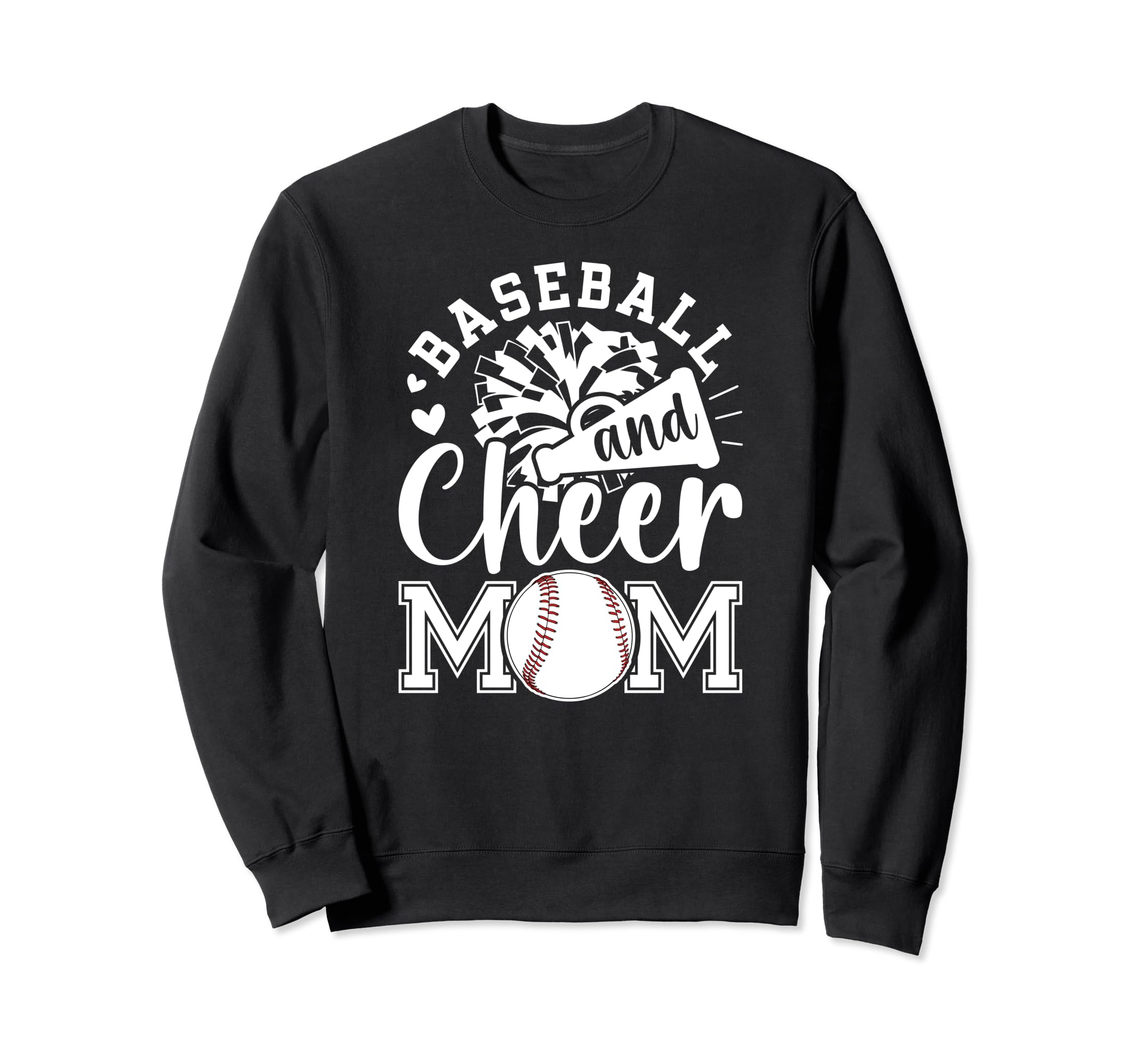 Baseball And Cheer Mom Cheerleading Sweatshirt - Aesthetic Graphic Unisex - T-Shirt, Sweatshirt, Hoodie