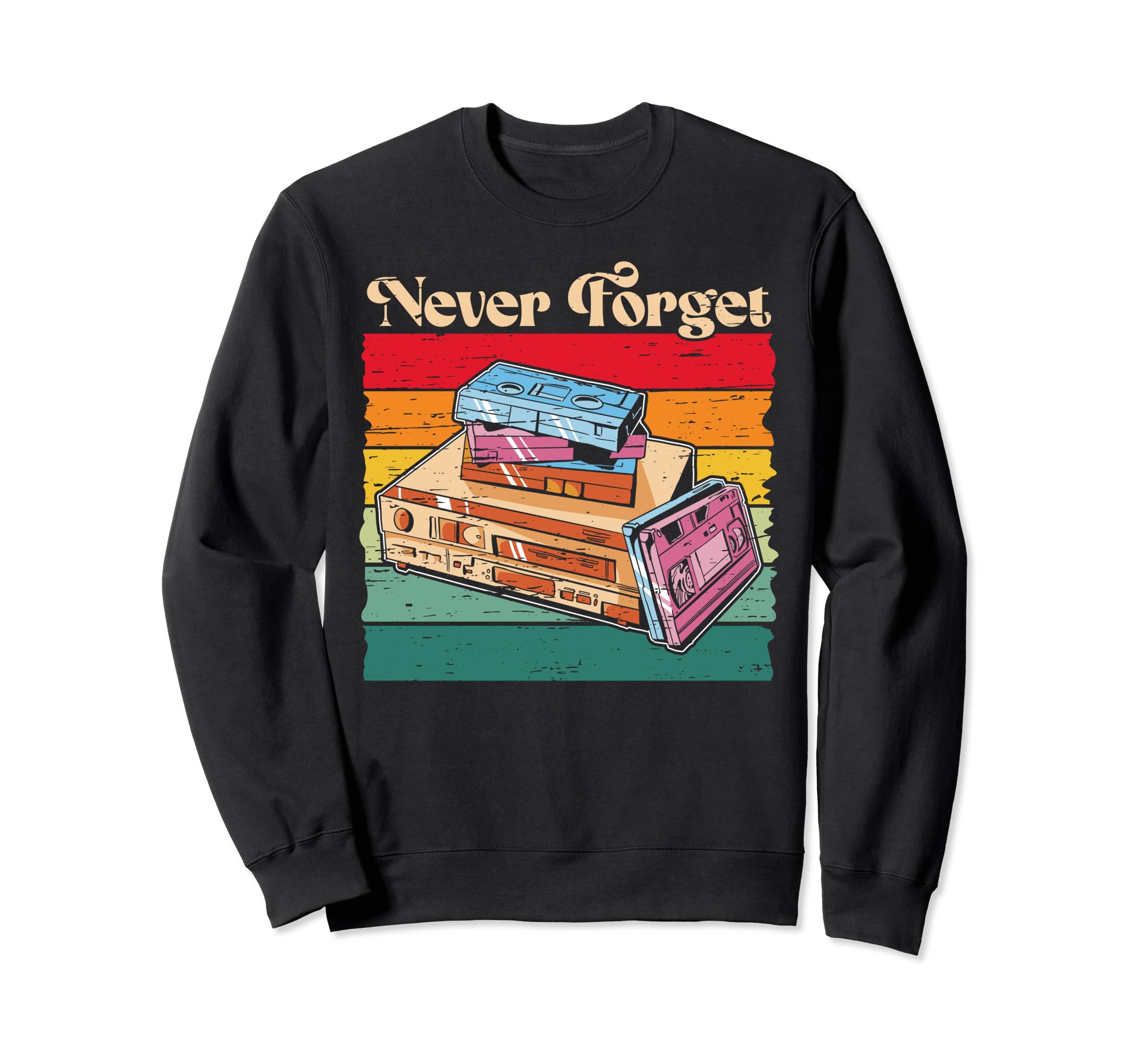 Vhs Cassette Tape Sweatshirt - Unique Graphic Men Women - T-Shirt, Sweatshirt, Hoodie