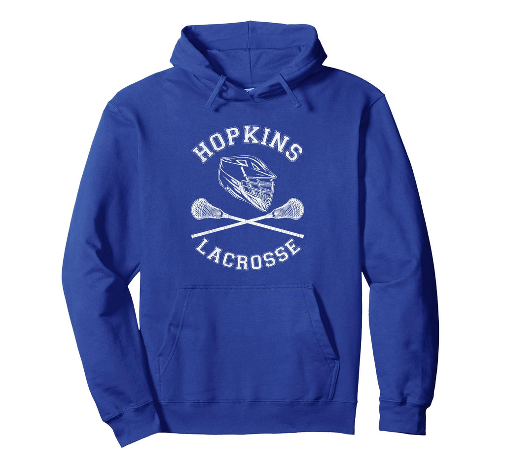 Hopkins Lacrosse Distressed Lax Hoodie - Trendy Graphic for Adults - T-Shirt, Sweatshirt, Hoodie