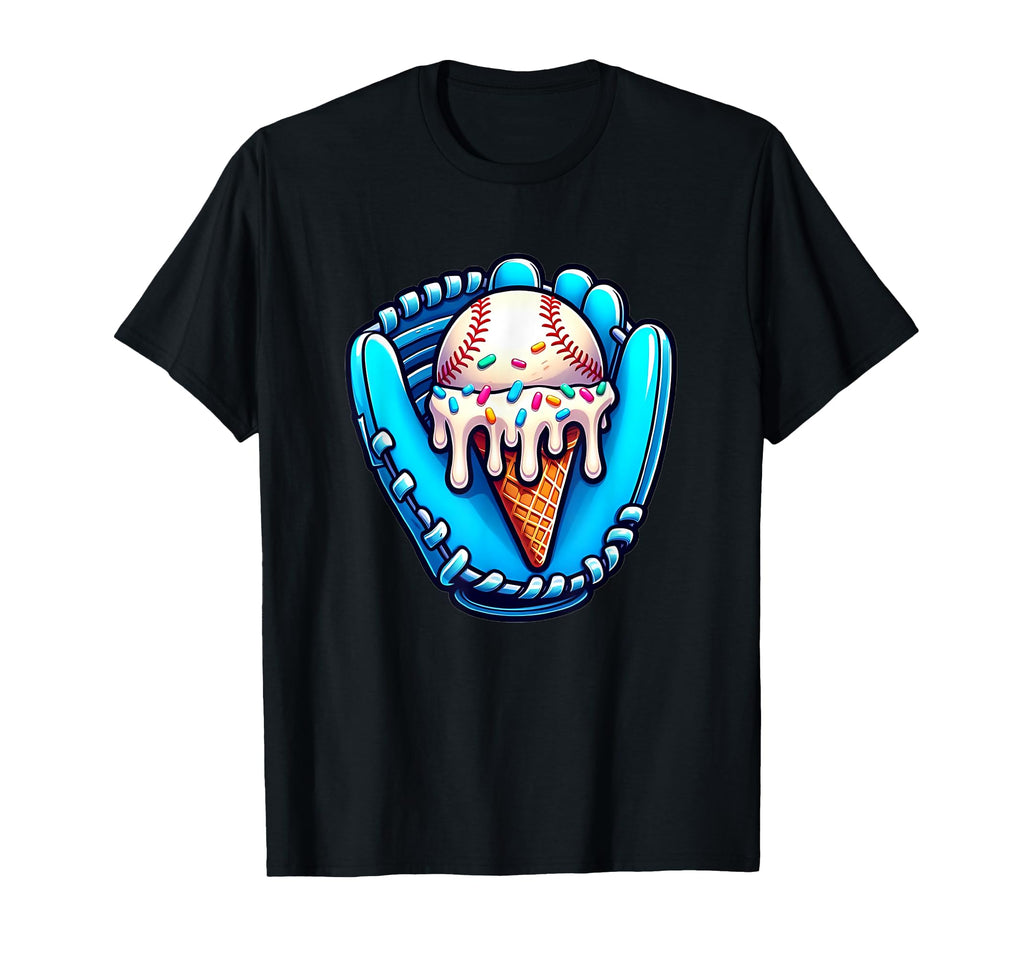 Baseball Drip Ice Cream Sprinkles T-Shirt - Fun Novelty Design Unisex - T-Shirt, Sweatshirt, Hoodie