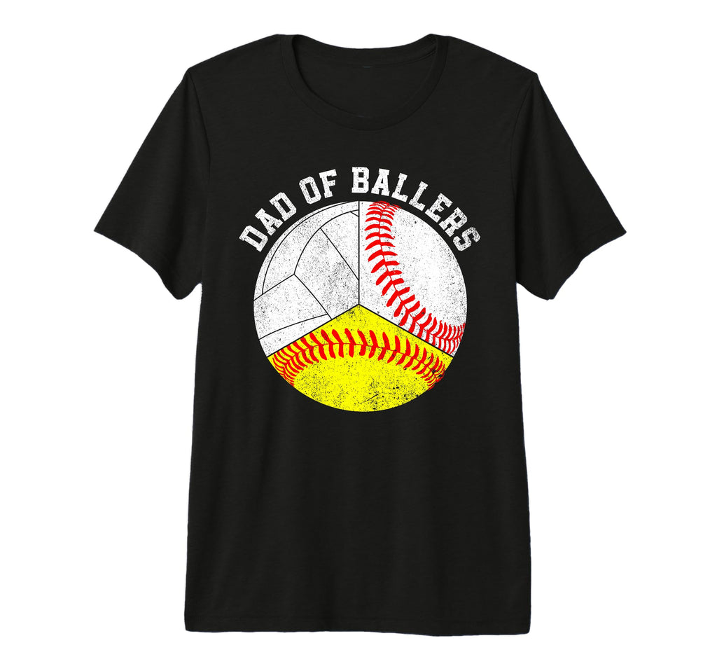 Mens Dad Ballers Funny Baseball T-Shirt - Unique Graphic Men Women - T-Shirt, Sweatshirt, Hoodie