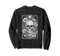 Skull Cat Skeleton Kitty Kitten Sweatshirt - Custom Art Print Men Women - T-Shirt, Sweatshirt, Hoodie