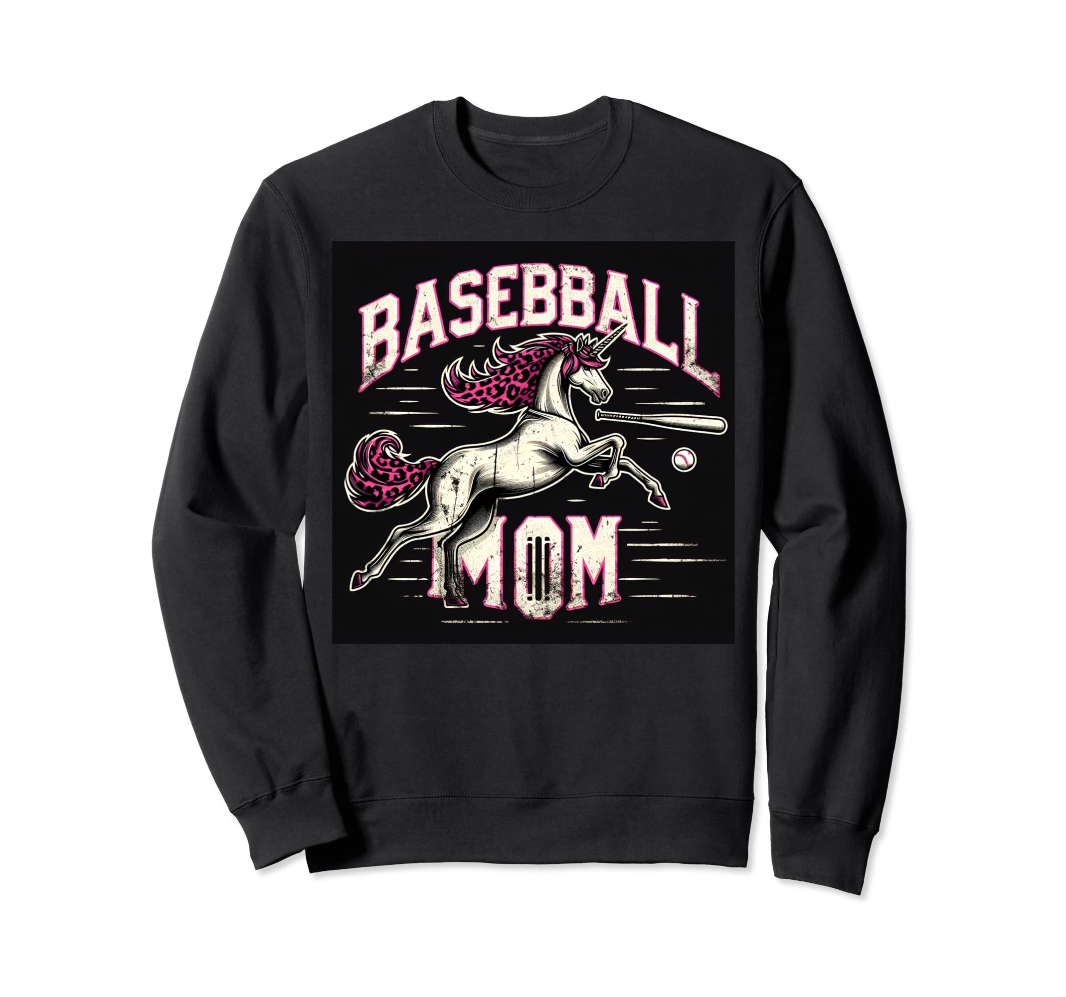 Womens Baseball Mom Unicorn Mothers My Sweatshirt - Unique Graphic Unisex - T-Shirt, Sweatshirt, Hoodie