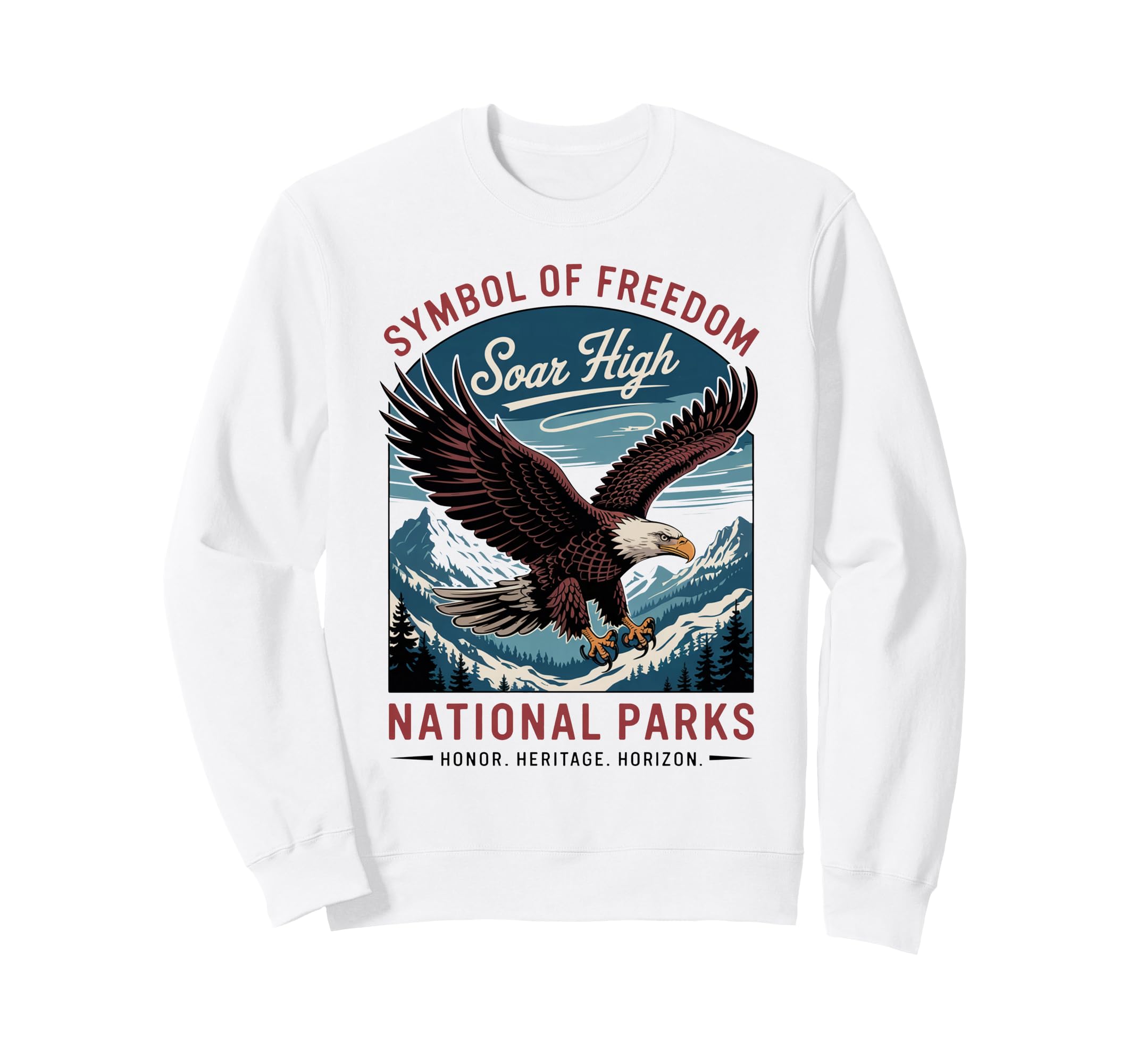 Patriotic American Usa Eagle Sweatshirt - Graphic Print for Adults - T-Shirt, Sweatshirt, Hoodie