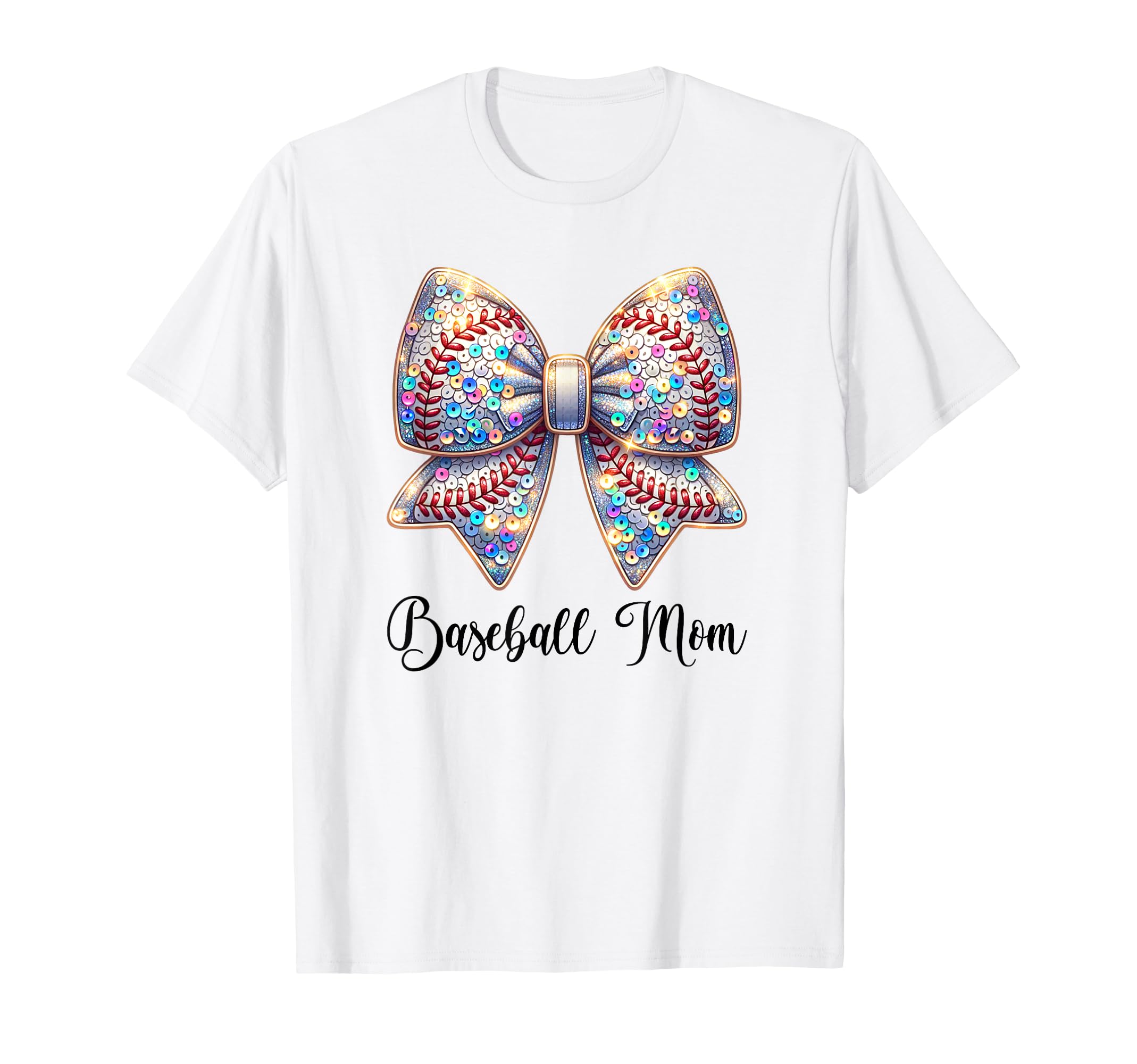 Baseball Mom Coquette Bow T-Shirt - Fun Novelty Design Men Women - T-Shirt, Sweatshirt, Hoodie