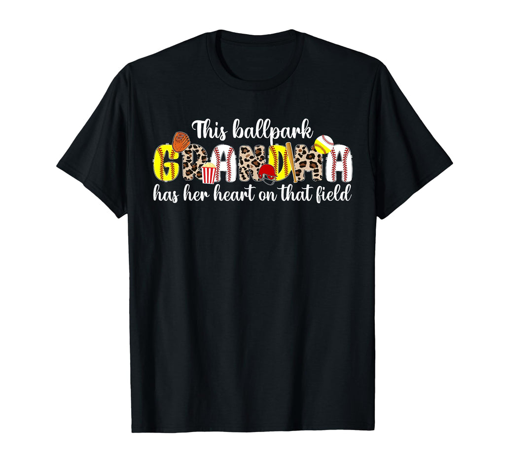 Ballpark Grandma Proud Baseball Softball T-Shirt - Graphic Print Men Women - T-Shirt, Sweatshirt, Hoodie