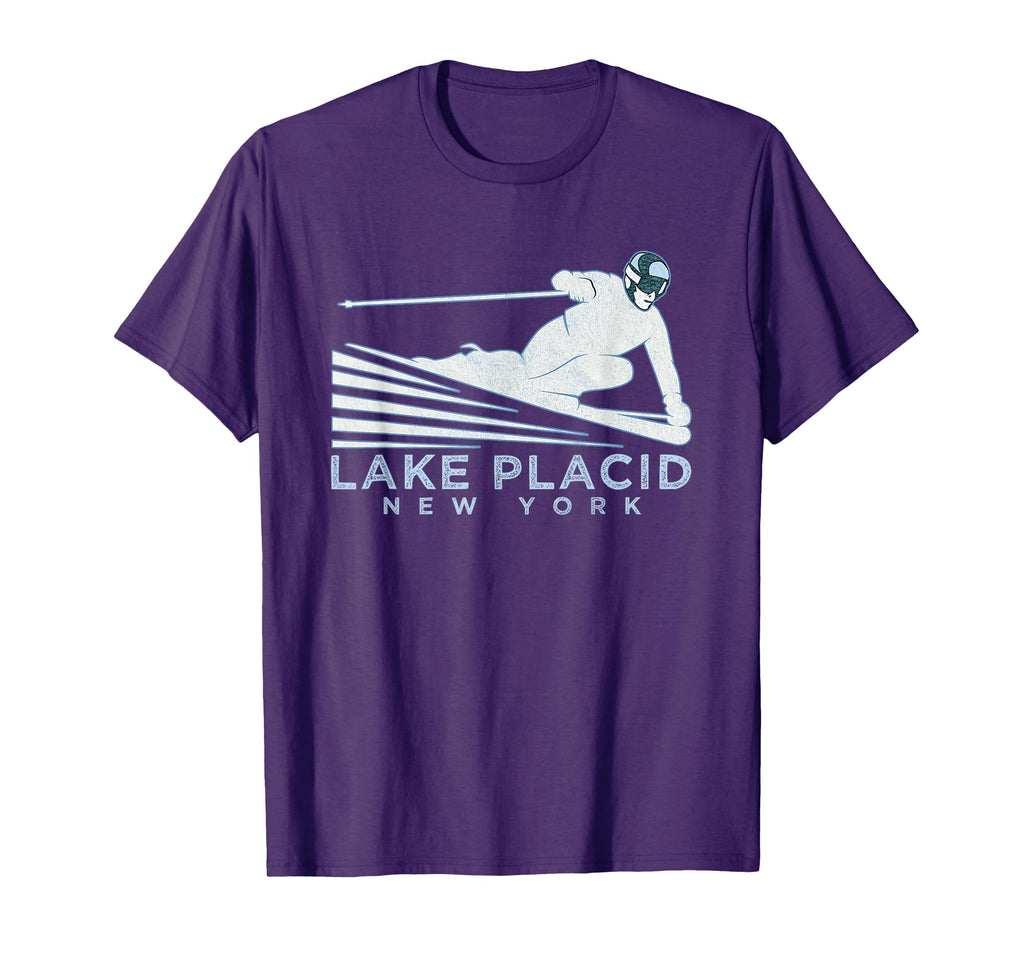 Ski Lake Placid Ny Illustration Snow T-Shirt - Streetwear Style for Adults - T-Shirt, Sweatshirt, Hoodie