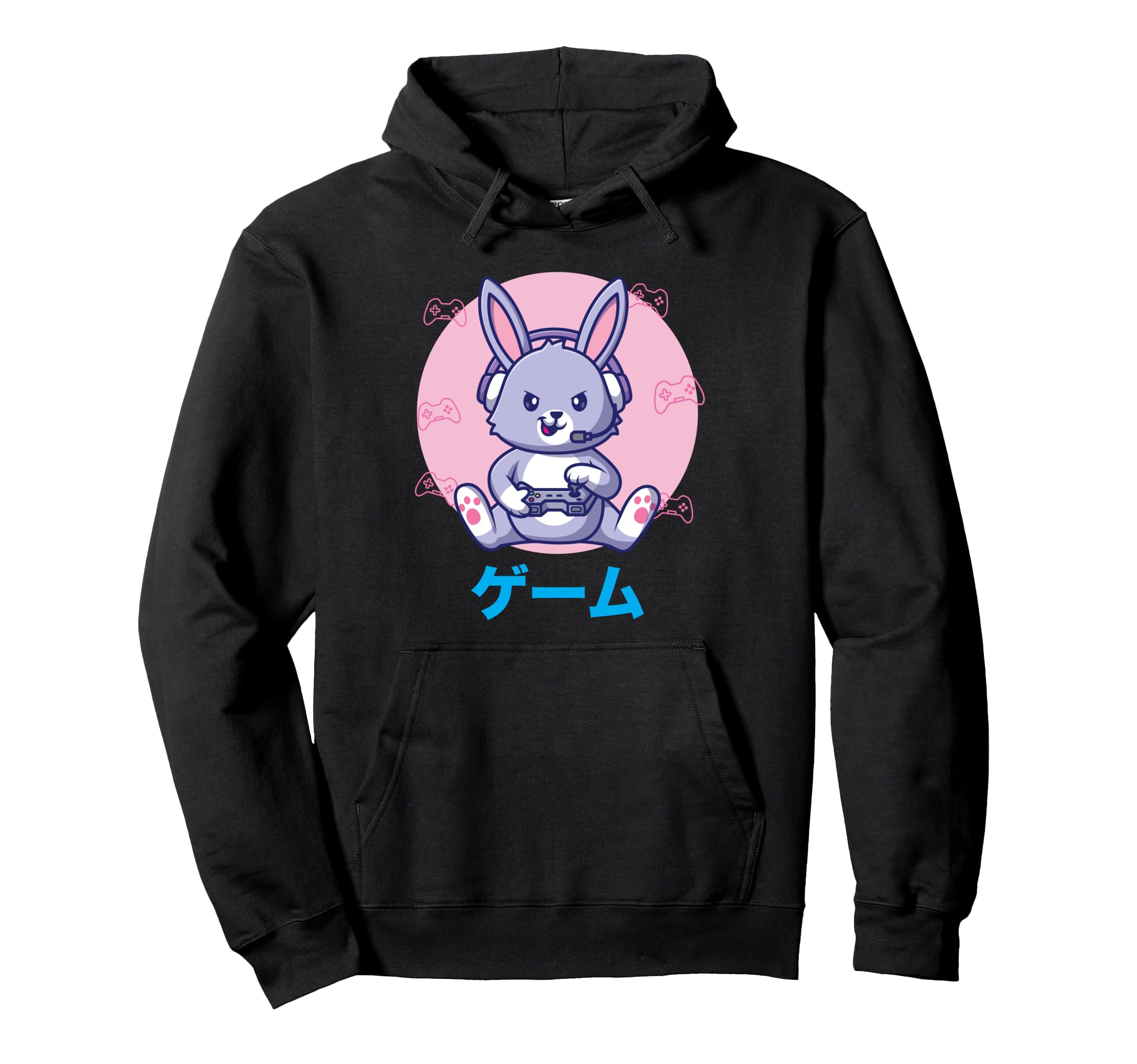 Rabbit Video Gaming Vaporwave Hoodie - Streetwear Style for Adults - T-Shirt, Sweatshirt, Hoodie