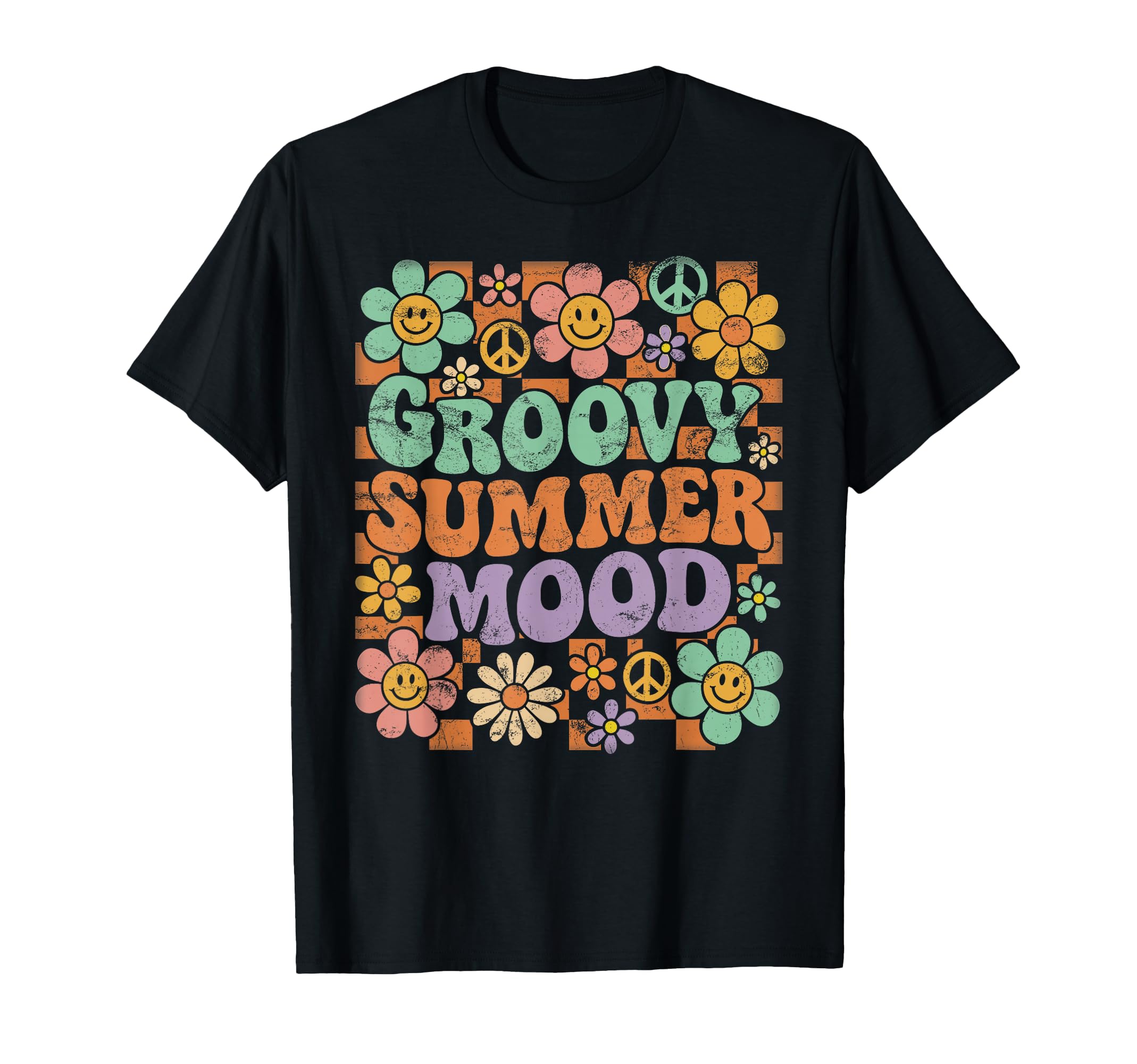 Groovy Summer Mood 70S Distressed T-Shirt - Streetwear Style Unisex - T-Shirt, Sweatshirt, Hoodie