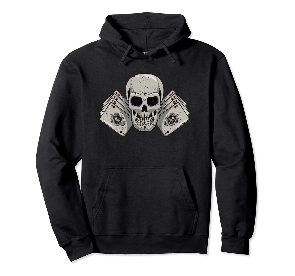 Funny Distressed Poker Hoodie - Minimalist Print Unisex - T-Shirt, Sweatshirt, Hoodie