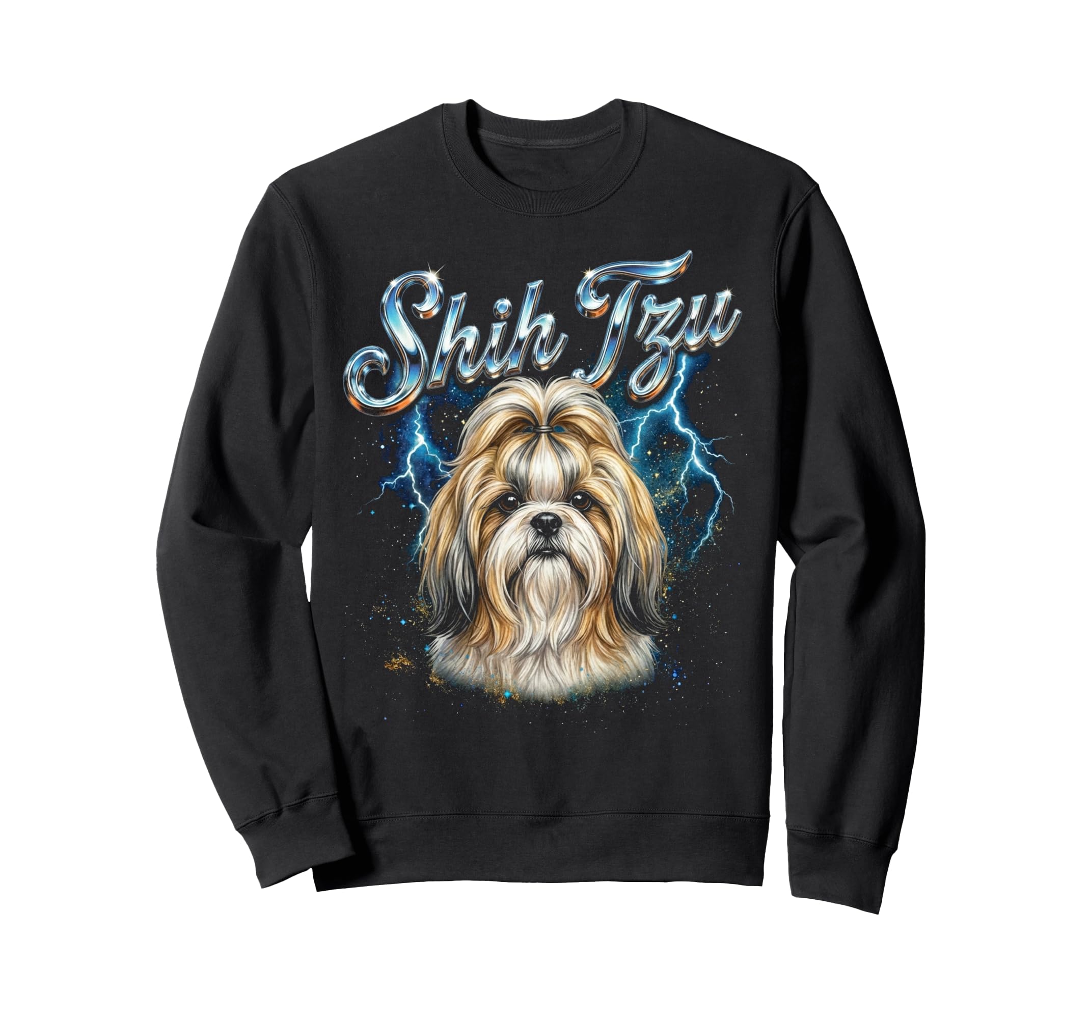 Shih Tzu 90S Dog Lover 80S Shih Tzu Sweatshirt - Trendy Graphic for Adults - T-Shirt, Sweatshirt, Hoodie