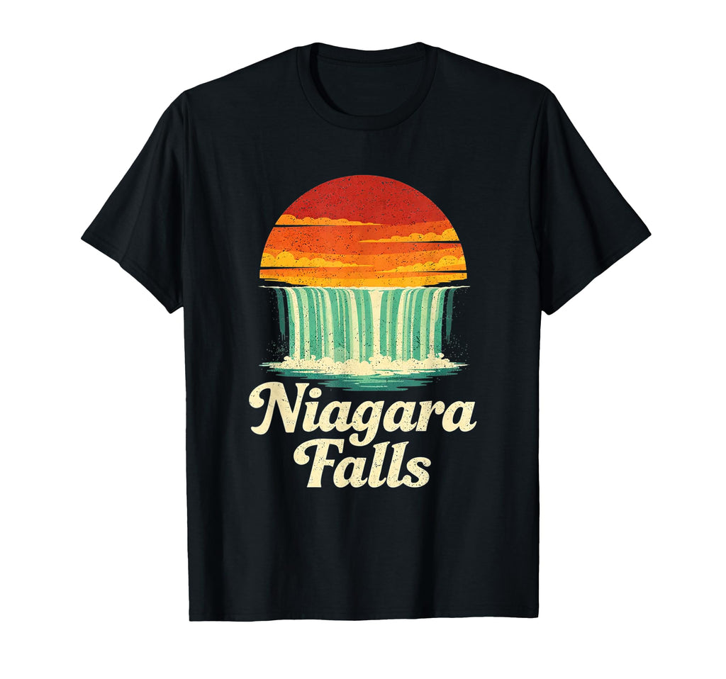 Niagara Falls Sunset Waterfall T-Shirt - Unique Graphic Men Women - T-Shirt, Sweatshirt, Hoodie