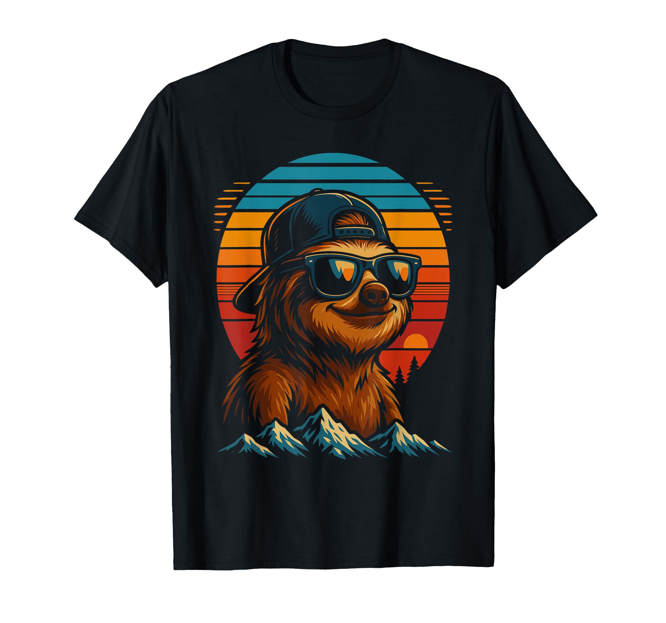 Funny Sloth Sunglasses Sunset T-Shirt - Unique Graphic Unisex - T-Shirt, Sweatshirt, Hoodie