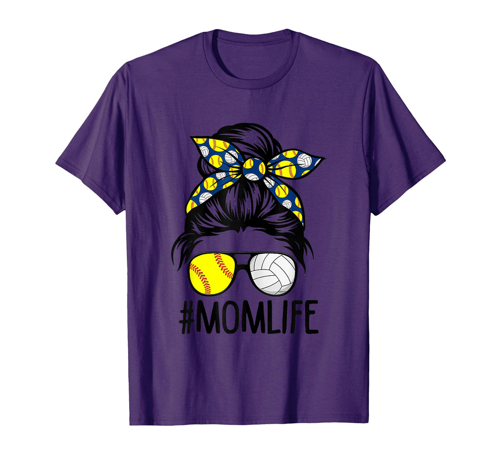 Dy Mom Life Softball Volleyball T-Shirt - Aesthetic Graphic for Adults - T-Shirt, Sweatshirt, Hoodie