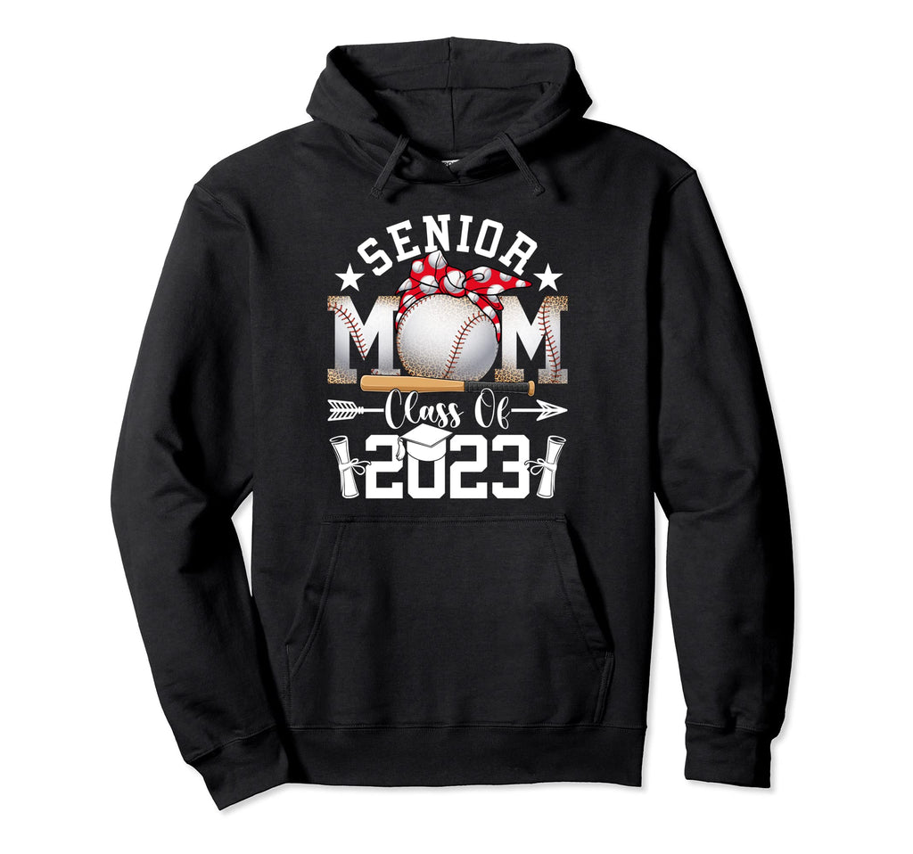 Senior 23 Baseball Mom Class 2023 Graduated Hoodie - Trendy Graphic Unisex - T-Shirt, Sweatshirt, Hoodie