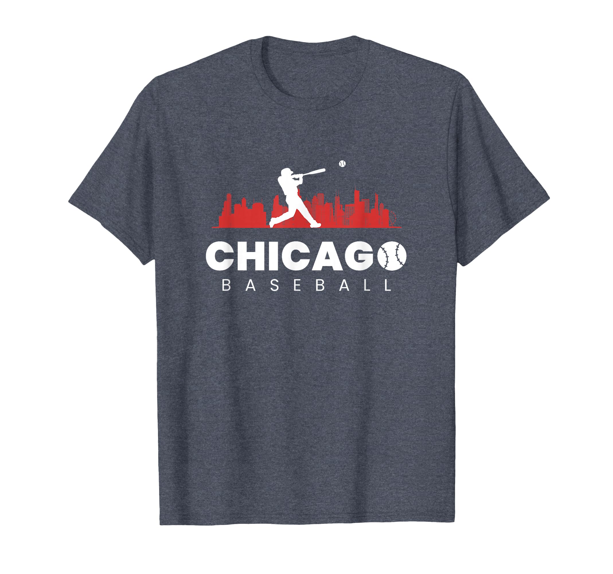 Chicago Baseball Minimalist Baseball T-Shirt - Trendy Graphic for Adults - T-Shirt, Sweatshirt, Hoodie
