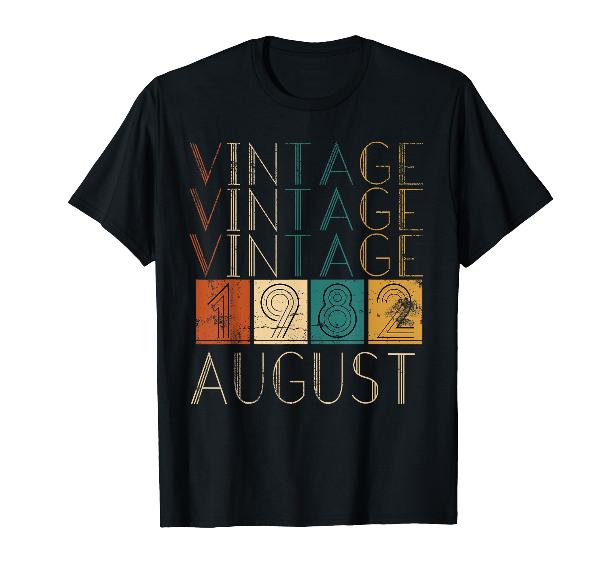 Distressed August 1982 Tshirts T-Shirt - Casual Everyday Wear Unisex - T-Shirt, Sweatshirt, Hoodie