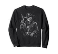 Skeleton Cowboy Gunslinger Sweatshirt - Casual Everyday Wear Men Women - T-Shirt, Sweatshirt, Hoodie