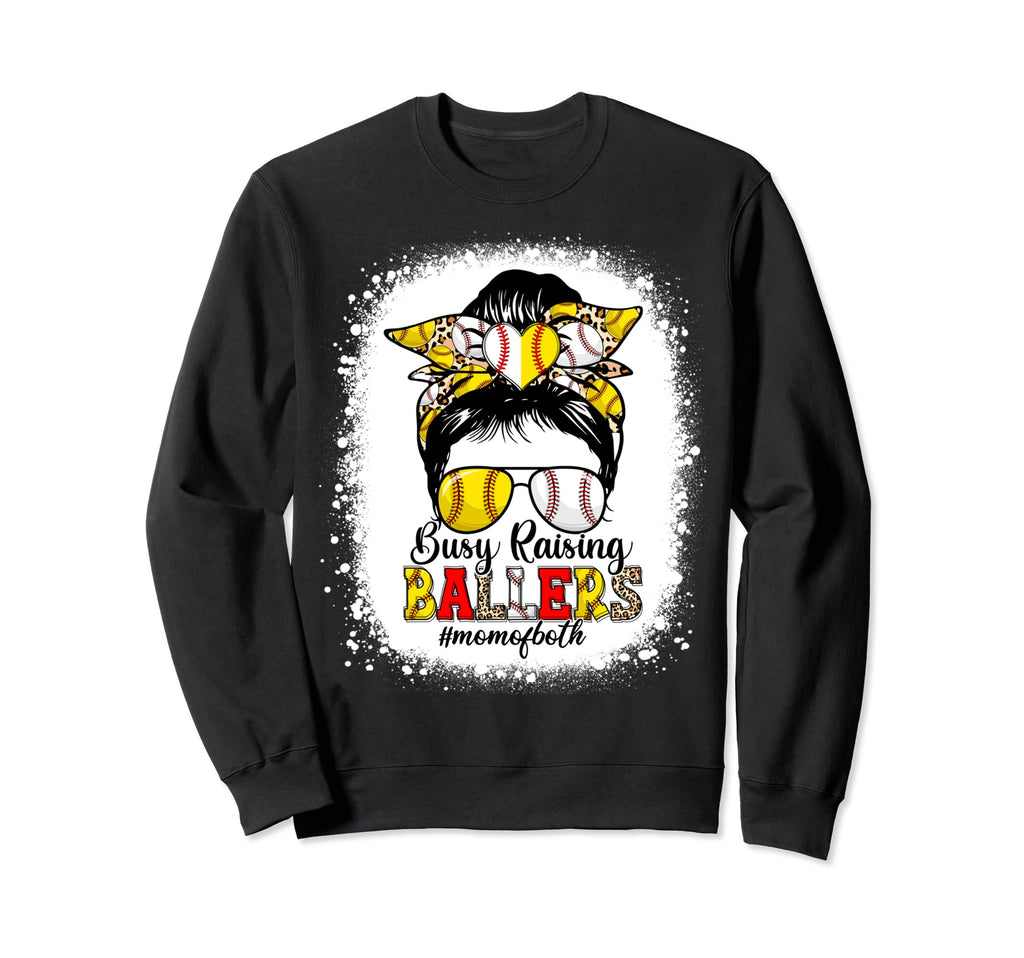 Busy Raising Ballers Baseball Sweatshirt - Casual Everyday Wear Men Women - T-Shirt, Sweatshirt, Hoodie