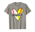 Baller Auntie Proud Softball Baseball T-Shirt - Minimalist Print Unisex - T-Shirt, Sweatshirt, Hoodie