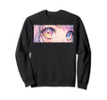 Kawaii Anime Eyes Y2K 90S Pastel Sweatshirt - Custom Art Print Unisex - T-Shirt, Sweatshirt, Hoodie
