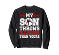 Proud Baseball Pitcher Mom Baseball Sweatshirt - Trendy Graphic for Adults - T-Shirt, Sweatshirt, Hoodie