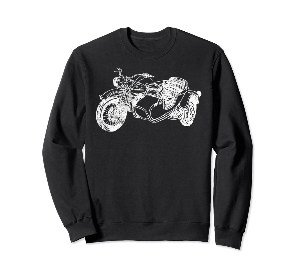 Distressed Sidecar Motorcycle Racing Sweatshirt - Novelty Apparel Unisex - T-Shirt, Sweatshirt, Hoodie