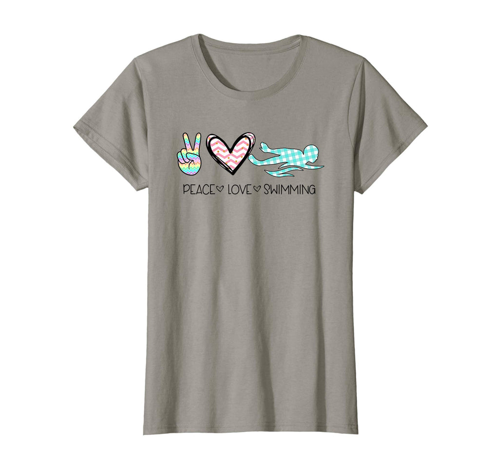 Peace Love Swimming Teen T-Shirt - Trendy Graphic Men Women - T-Shirt, Sweatshirt, Hoodie