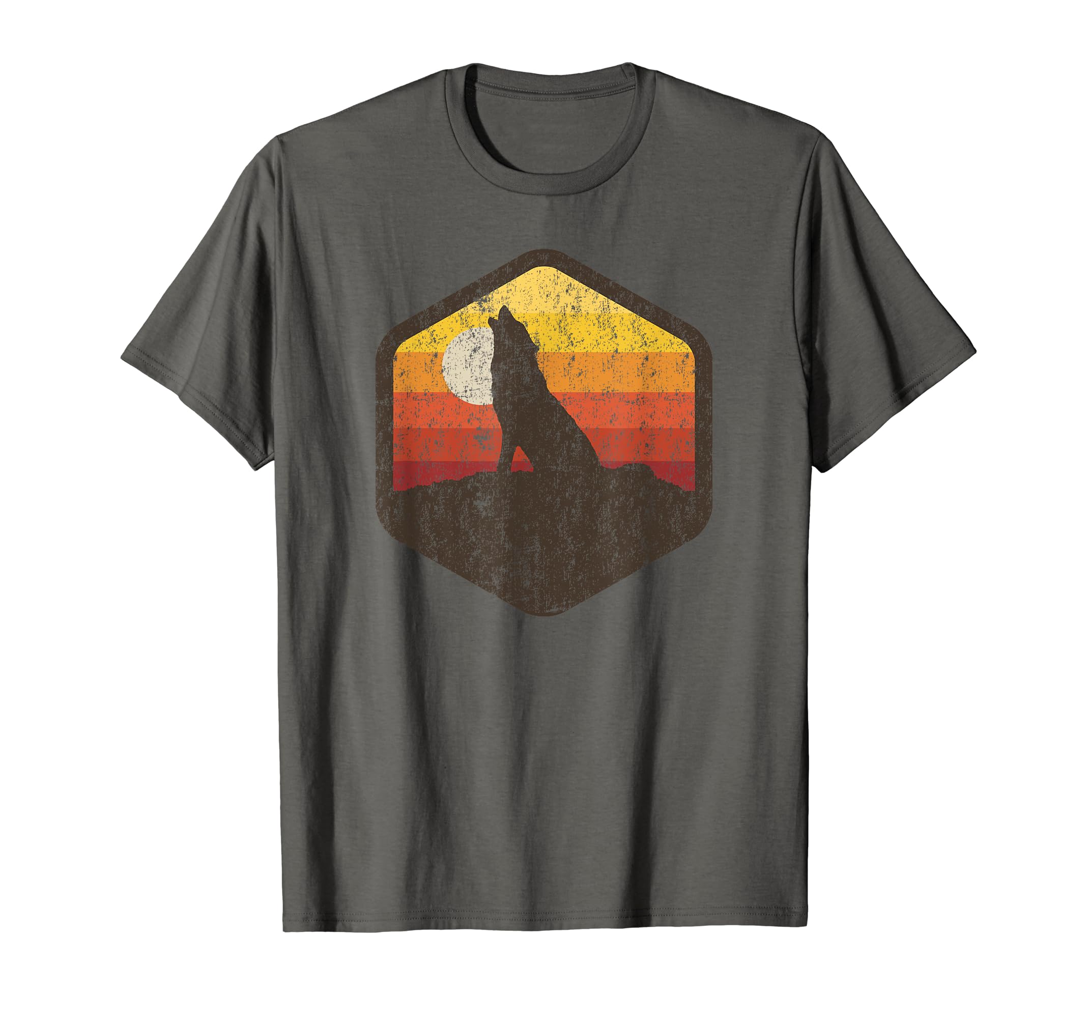 Wolf Mountain Sunset Outdoor T-Shirt - Custom Art Print Unisex - T-Shirt, Sweatshirt, Hoodie