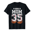 Proud Mom Baseball Player Number 35 Game T-Shirt - Streetwear Style Unisex - T-Shirt, Sweatshirt, Hoodie