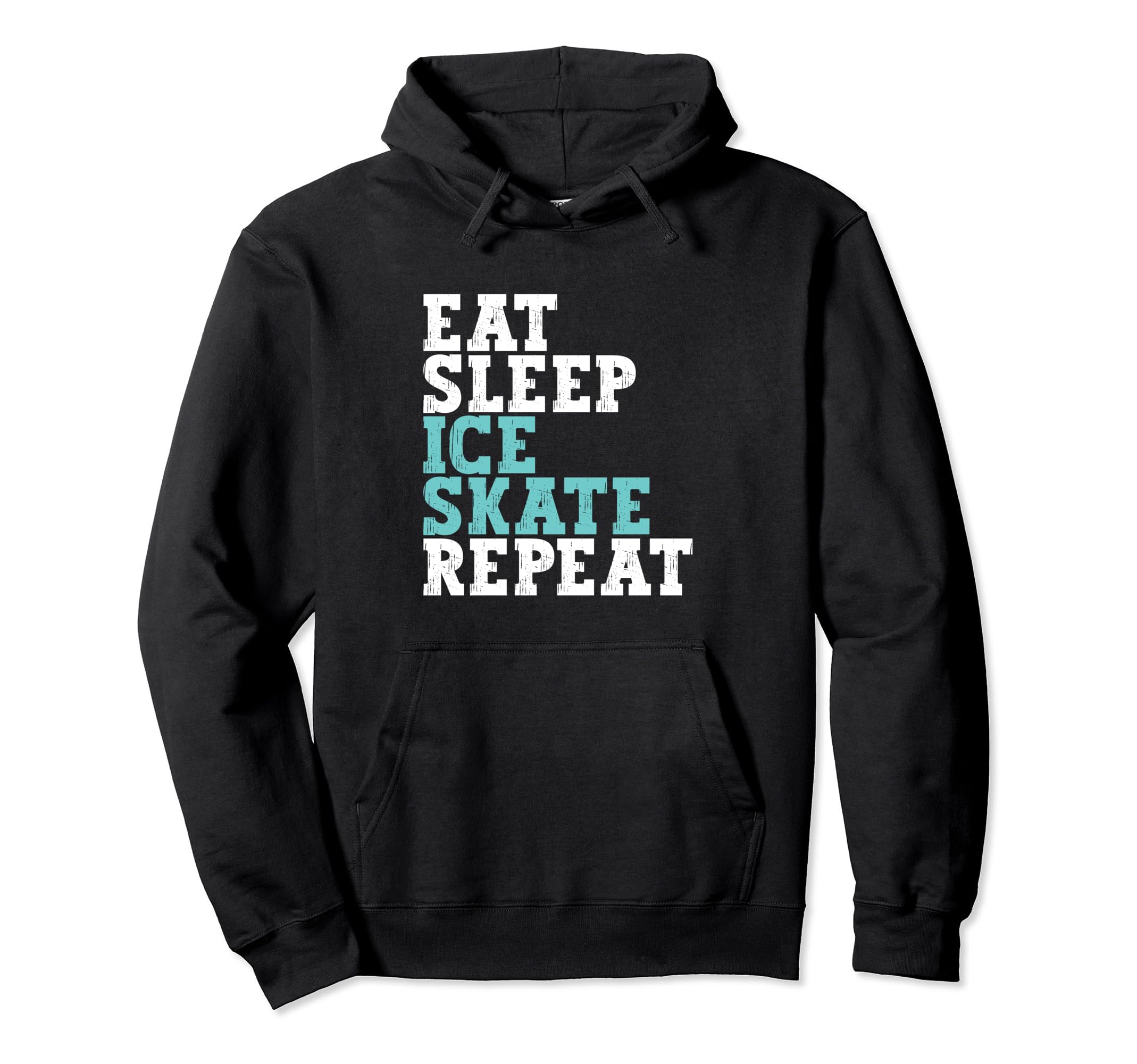 Eat Sleep Skate Repeat Ice Skate Funny Hoodie - Aesthetic Graphic Men Women - T-Shirt, Sweatshirt, Hoodie