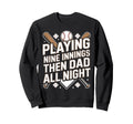 Baseball Dad Baseballer Daddy Sweatshirt - Aesthetic Graphic for Adults - T-Shirt, Sweatshirt, Hoodie