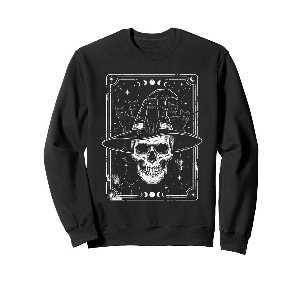 Skull Cat Skeleton Kitty Kitten Sweatshirt - Fun Novelty Design for Adults - T-Shirt, Sweatshirt, Hoodie