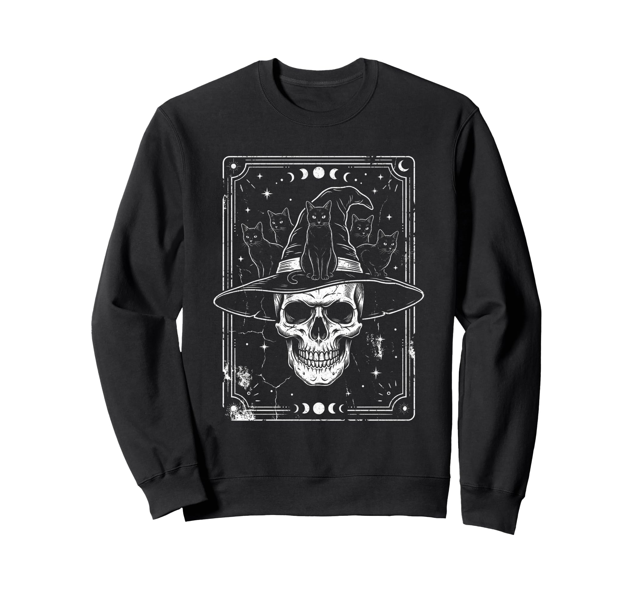 Skull Cat Skeleton Kitty Kitten Sweatshirt - Fun Novelty Design for Adults - T-Shirt, Sweatshirt, Hoodie