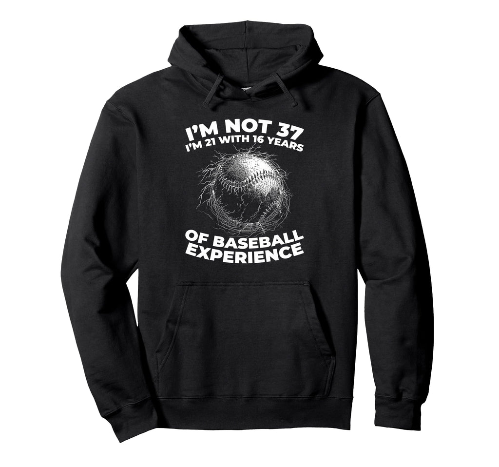 37 Years Old Baseballer Baseball Hoodie - Aesthetic Graphic Men Women - T-Shirt, Sweatshirt, Hoodie